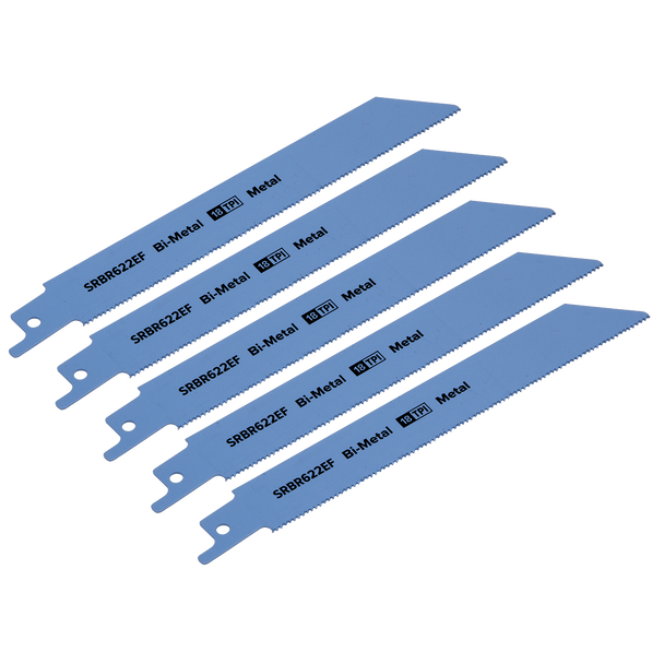 Sealey SRBR622EF ⏐ Reciprocating Saw Blade for Metal 150mm 18tpi - Pack of 5