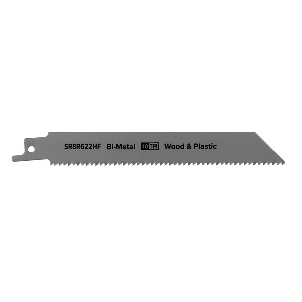 Sealey SRBR622HF ⏐ Reciprocating Saw Blade for Wood & Plastics 150mm 10tpi - Pack of 5