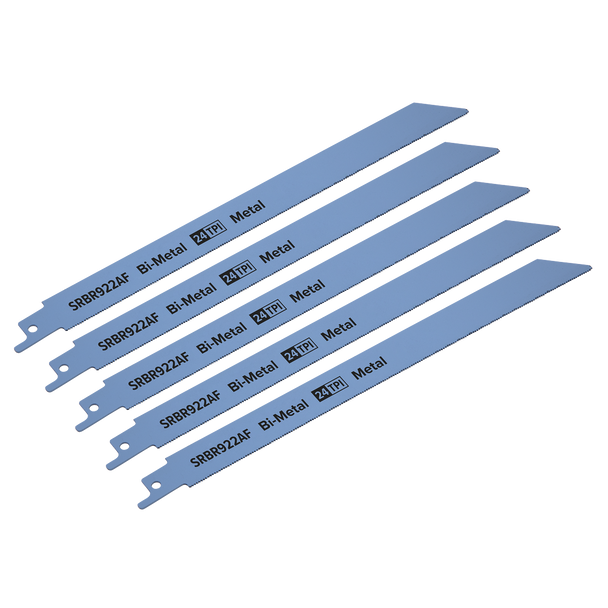 Sealey SRBR922AF ⏐ Reciprocating Saw Blade for Metal 230mm 24tpi - Pack of 5
