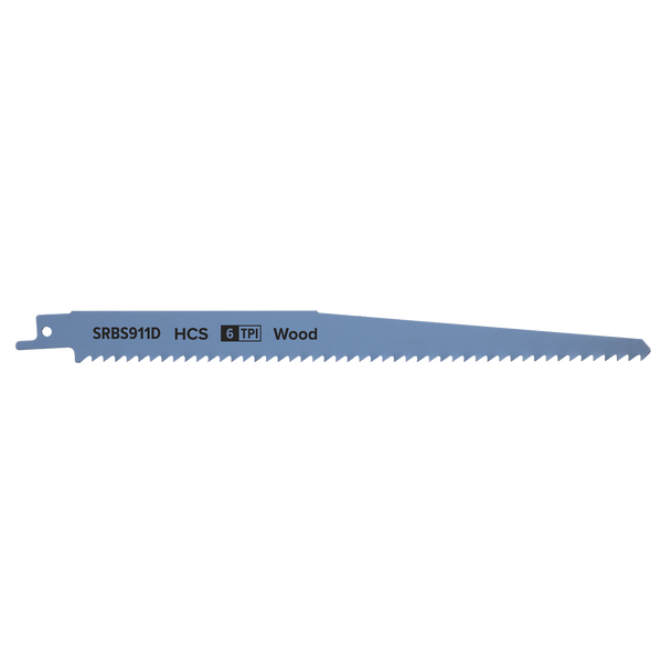 Sealey SRBS911D ⏐ Reciprocating Saw Blade for Clean Wood 230mm 6tpi - Pack of 5