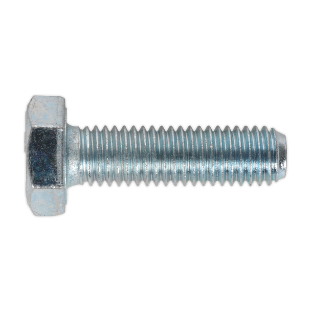 Sealey SS1035 ⏐ 8.8 Zinc Plated HT Setscrew M10 x 35mm, DIN 933 - Pack of 25