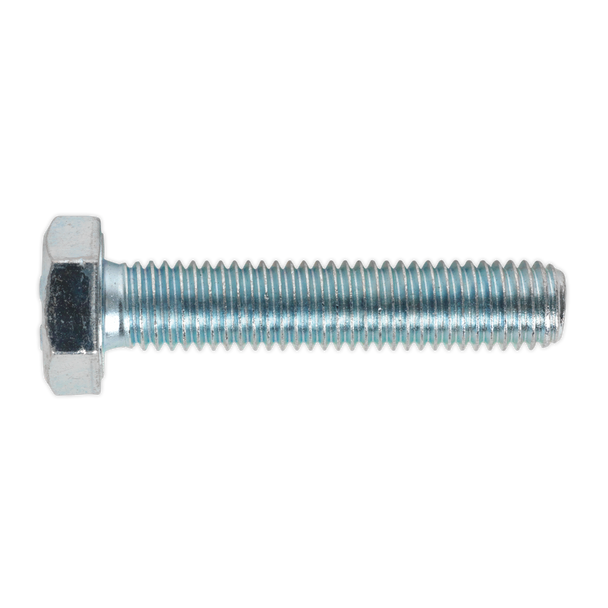 Sealey SS1050 ⏐ 8.8 Zinc Plated HT Setscrew M10 x 50mm, DIN 933 - Pack of 25