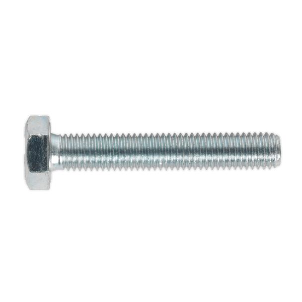 Sealey SS1060 ⏐ 8.8 Zinc Plated HT Setscrew M10 x 60mm, DIN 933 - Pack of 25
