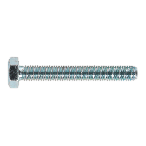 Sealey SS1075 ⏐ 8.8 Zinc Plated HT Setscrew M10 x 75mm, DIN 933 - Pack of 25