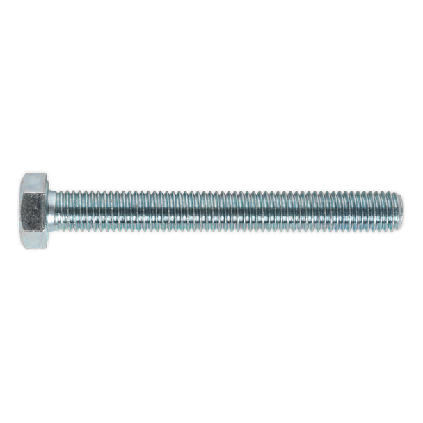 Sealey SS12100 ⏐ 8.8 Zinc Plated HT Setscrew M12 x 100mm, DIN 933 - Pack of 10