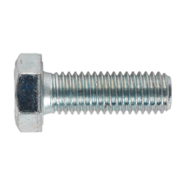 Sealey SS1235 ⏐ 8.8 Zinc Plated HT Setscrew M12 x 35mm, DIN 933 - Pack of 25