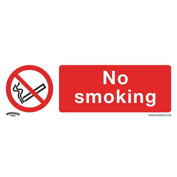 Sealey SS13V1 ⏐ Worksafe® No Smoking Safety Sign - Self-Adhesive Vinyl