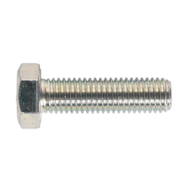 Sealey SS1450 ⏐ 8.8 Zinc Plated HT Setscrew M14 x 50mm, DIN 933 - Pack of 10