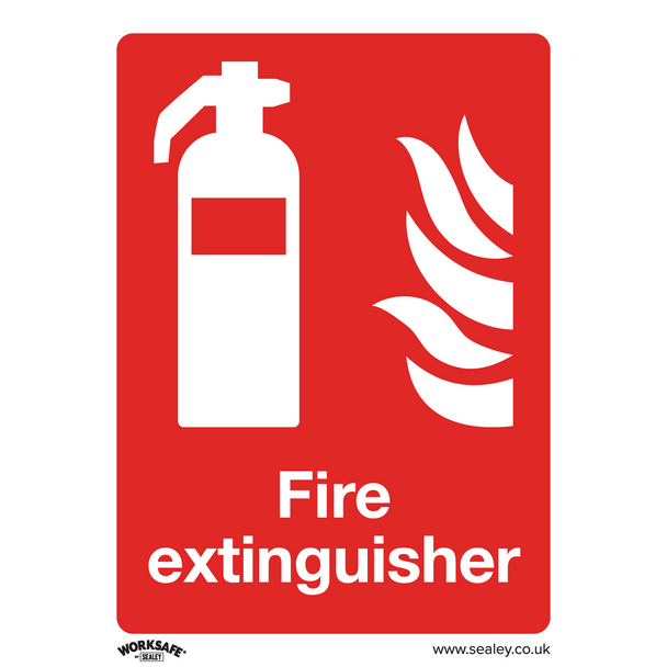 Sealey SS15P1 ⏐ Worksafe® Fire Extinguisher Safety Sign - Rigid Plastic