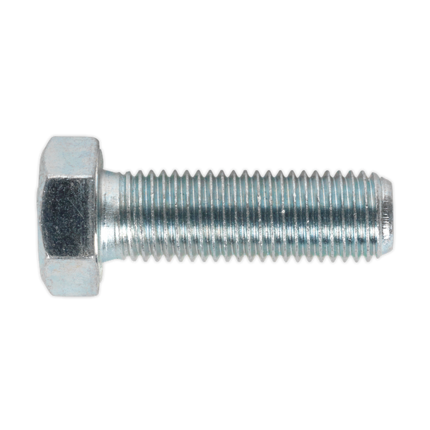 Sealey SS1650 ⏐ 8.8 Zinc Plated HT Setscrew M16 x 50mm, DIN 933 - Pack of 10