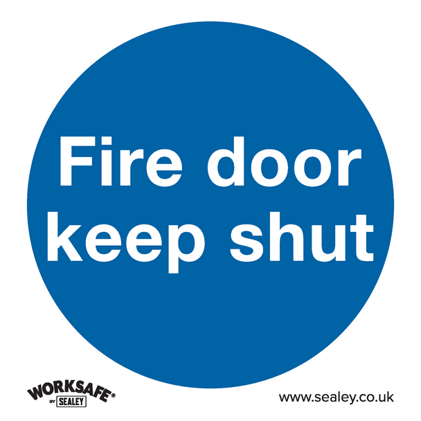 Sealey SS1V1 ⏐ Worksafe® Fire Door Keep Shut Safety Sign - Self-Adhesive Vinyl