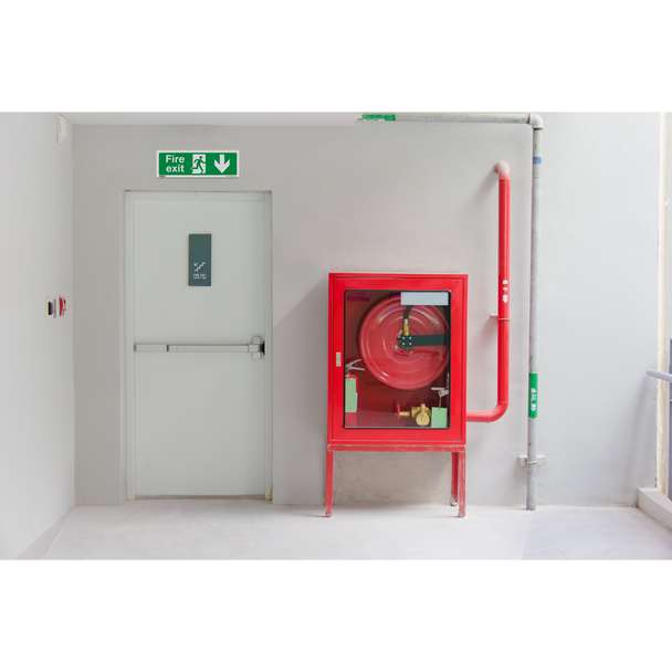 Sealey SS22V1 ⏐ Worksafe® Fire Exit (Down) Safety Sign - Self-Adhesive Vinyl