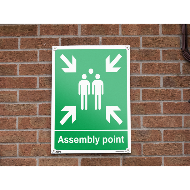Sealey SS37P1 ⏐ Worksafe® Assembly Point Safety Sign - Rigid Plastic