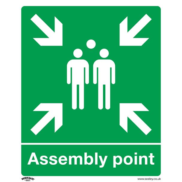 Sealey SS37P1 ⏐ Worksafe® Assembly Point Safety Sign - Rigid Plastic