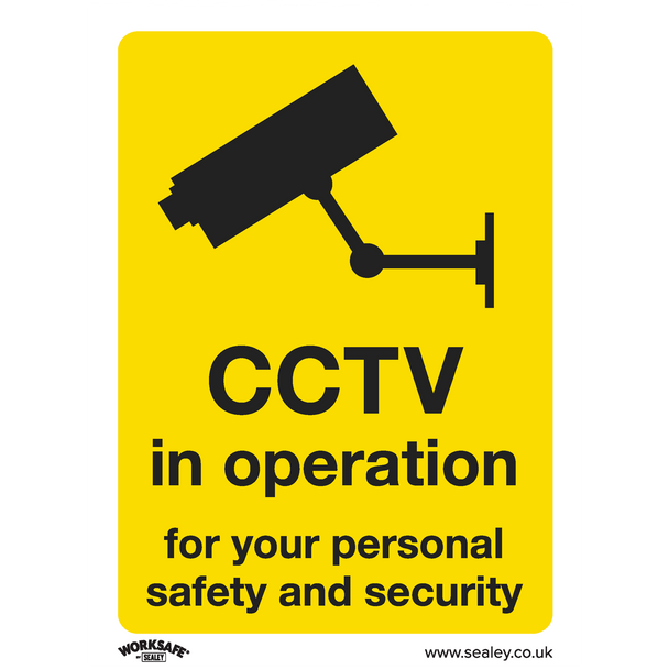 Sealey SS40P1 ⏐ Worksafe® CCTV Safety Sign - Rigid Plastic