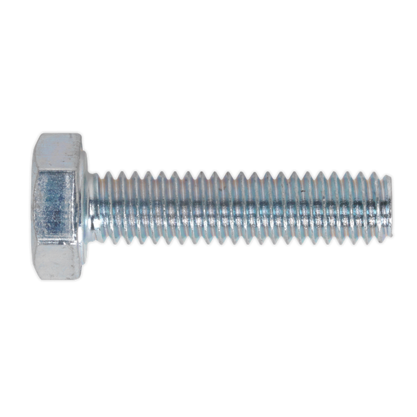 Sealey SS410 ⏐ 8.8 Zinc Plated HT Setscrew M4 x 10mm, DIN 933 - Pack of 50
