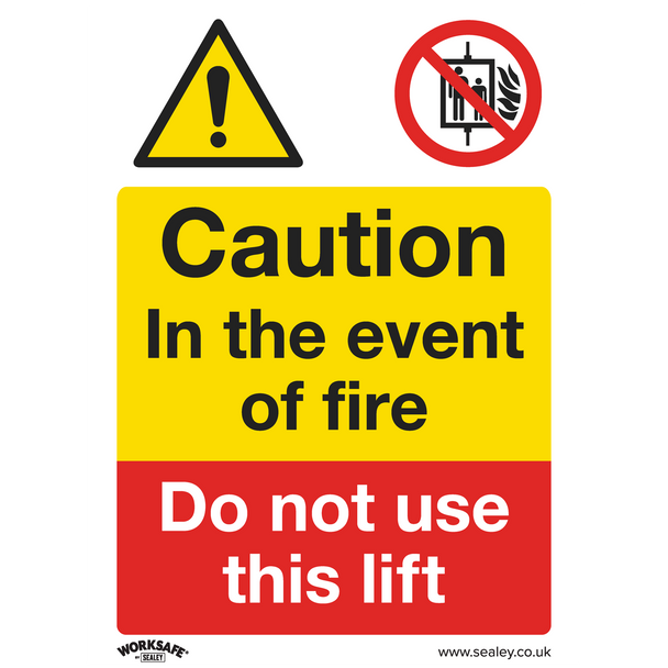 Sealey SS43V10 ⏐ Worksafe® Caution Do Not Use Lift Safety Sign, Self-Adhesive Vinyl - Pack of 10