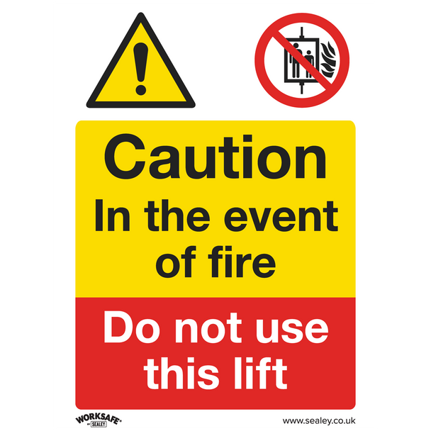 Sealey SS43V1 ⏐ Worksafe® Caution Do Not Use Lift Safety Sign - Self-Adhesive Vinyl