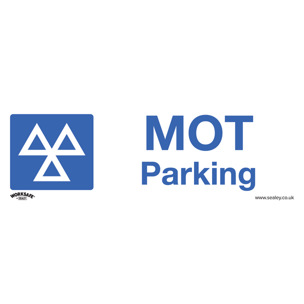 Sealey SS49V1 ⏐ Worksafe® MOT Parking Safety Sign, Self-Adhesive Vinyl