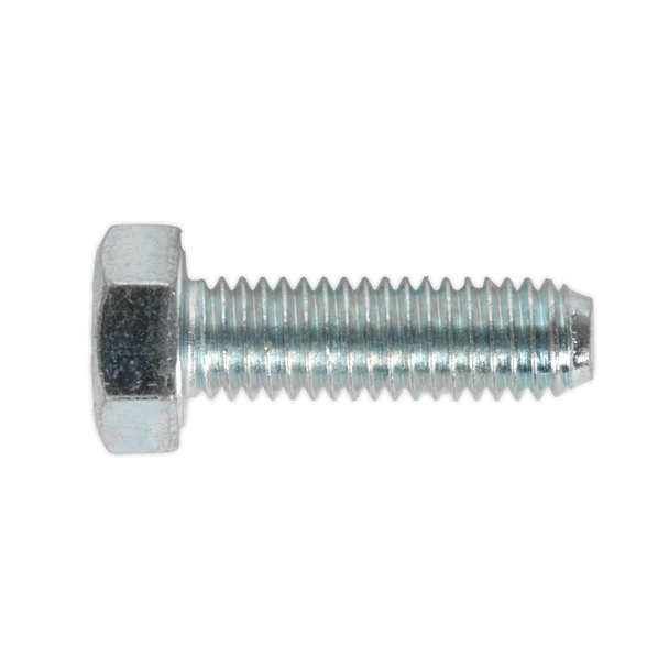 Sealey SS516 ⏐ 8.8 Zinc Plated HT Setscrew M5 x 16mm, DIN 933 - Pack of 50