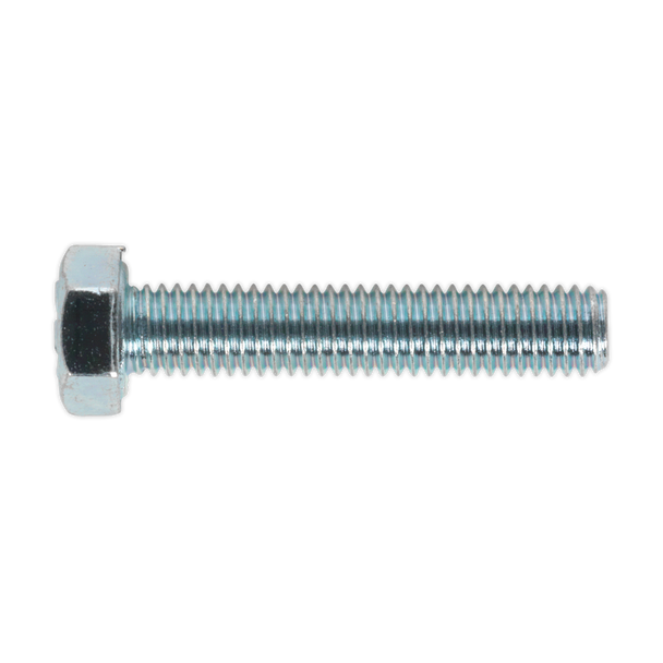 Sealey SS525 ⏐ 8.8 Zinc Plated HT Setscrew M5 x 25mm, DIN 933 - Pack of 50