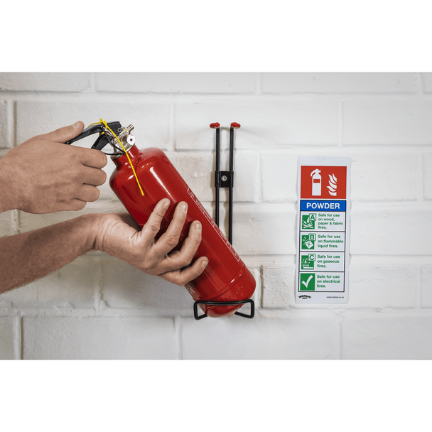 Sealey SS52P1 ⏐ Worksafe® Powder Fire Extinguisher Safety Sign - Rigid Plastic