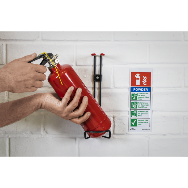 Sealey SS52V1 ⏐ Worksafe® Powder Fire Extinguisher Safety Sign - Self-Adhesive Vinyl