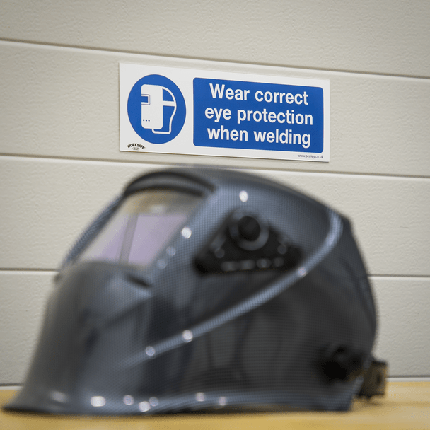Sealey SS54P1 ⏐ Worksafe® Wear Eye Protection When Welding Safety Sign - Rigid Plastic