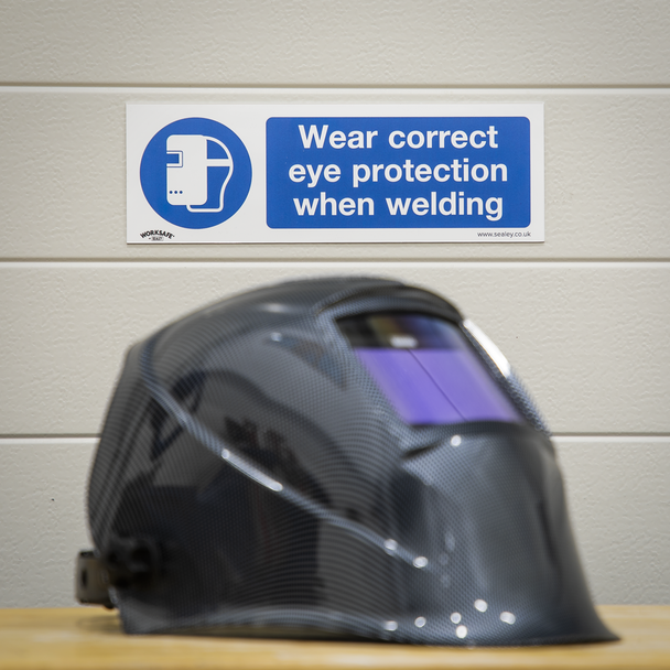 Sealey SS54V1 ⏐ Worksafe® Wear Eye Protection When Welding Safety Sign - Self-Adhesive Vinyl
