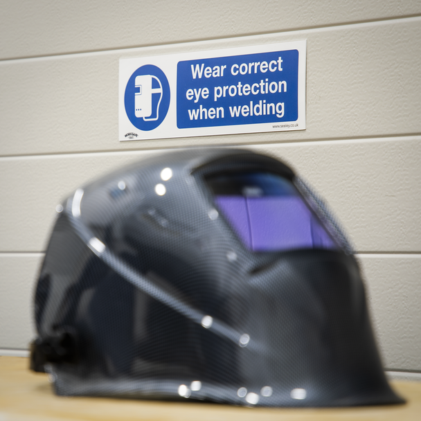 Sealey SS54V1 ⏐ Worksafe® Wear Eye Protection When Welding Safety Sign - Self-Adhesive Vinyl