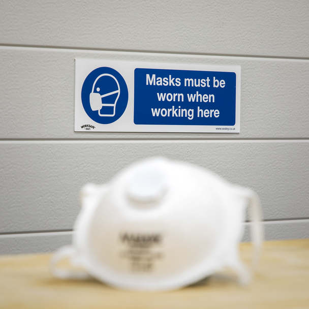 Sealey SS57P1 ⏐ Worksafe® Masks Must Be Worn Safety Sign - Rigid Plastic