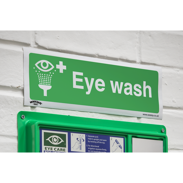 Sealey SS58V1 ⏐ Worksafe® Eye Wash Safety Sign - Self-Adhesive Vinyl