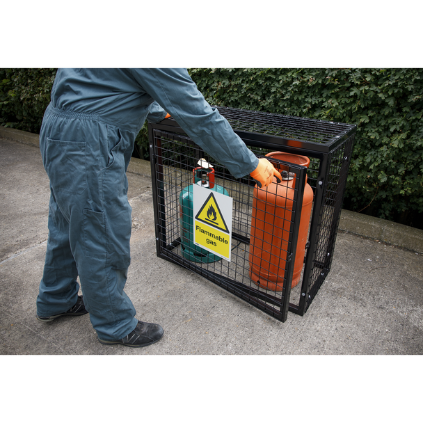 Sealey SS59V1 ⏐ Worksafe® Flammable Gas Safety Sign - Self-Adhesive Vinyl
