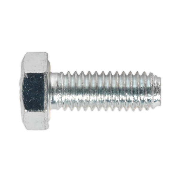 Sealey SS616 ⏐ 8.8 Zinc Plated HT Setscrew M6 x 16mm, DIN 933 - Pack of 50