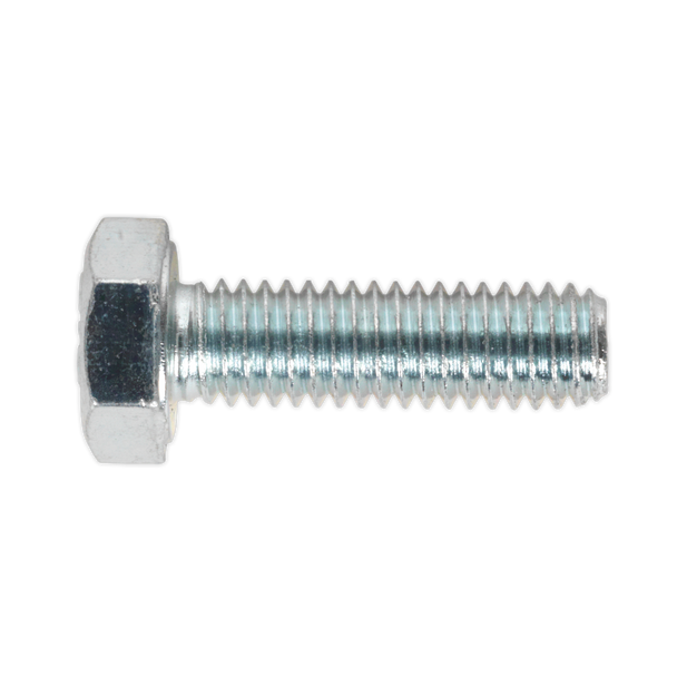 Sealey SS620 ⏐ 8.8 Zinc Plated HT Setscrew M6 x 20mm, DIN 933 - Pack of 50