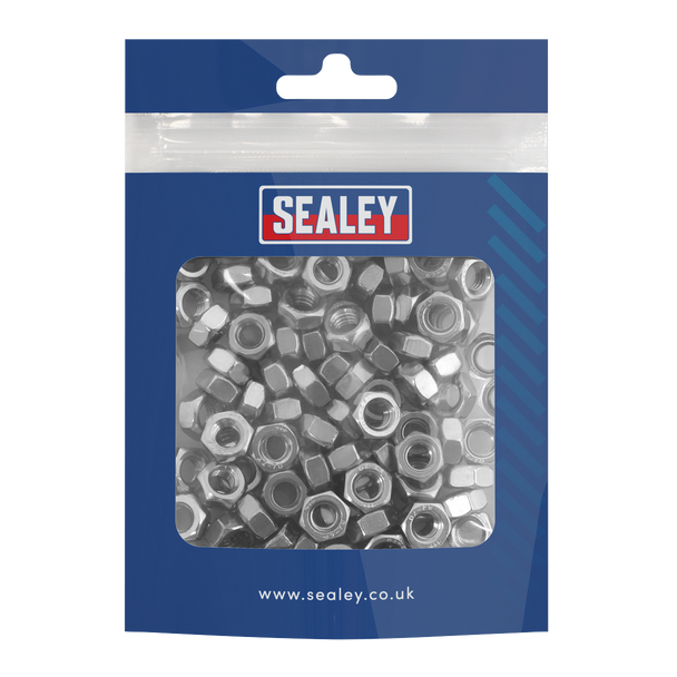 Sealey SS6 ⏐ Stainless Steel Nut M6 x 1mm pitch, DIN 934 - Pack of 100
