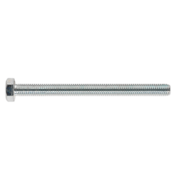 Sealey SS8100 ⏐ 8.8 Zinc Plated HT Setscrew M8 x 100mm, DIN 933 - Pack of 25