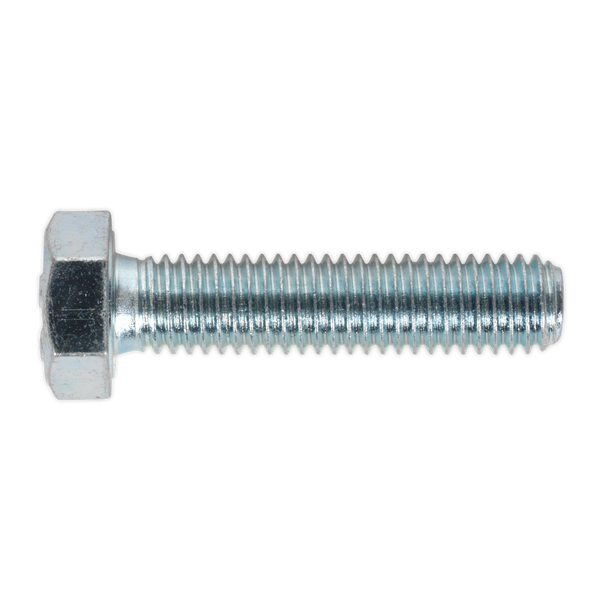 Sealey SS835 ⏐ 8.8 Zinc Plated HT Setscrew M8 x 35mm, DIN 933 - Pack of 50