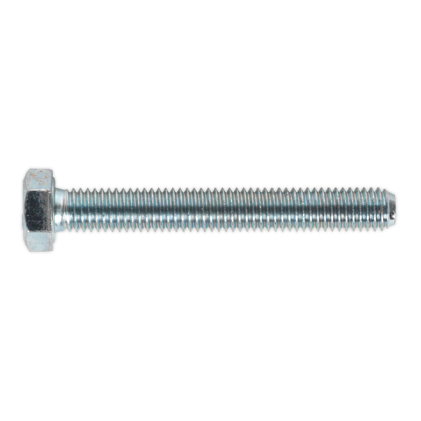 Sealey SS860 ⏐ 8.8 Zinc Plated HT Setscrew M8 x 60mm, DIN 933 - Pack of 50
