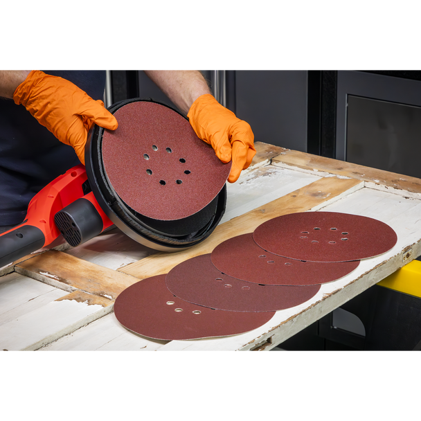 Sealey SSD05 ⏐ 225mm Hook-and-Loop Sanding Disc Set 5pc