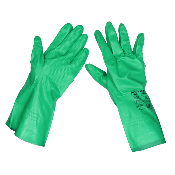 Sealey SSP34 ⏐ Cuffed Nitrile Gauntlets 330mm - Pair