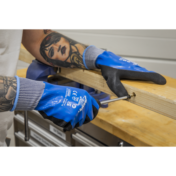 Sealey SSP49XL ⏐ Worksafe® Waterproof Latex Gloves, X-Large - Pair