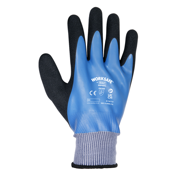 Sealey SSP49XL ⏐ Worksafe® Waterproof Latex Gloves, X-Large - Pair