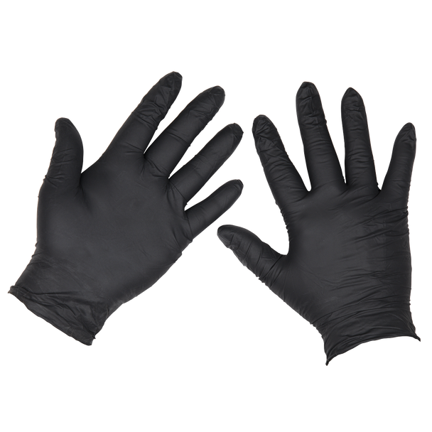 Sealey SSP60L ⏐ Extra-Thick Powder-Free Disposable Nitrile Gloves, Large - Pack of 100