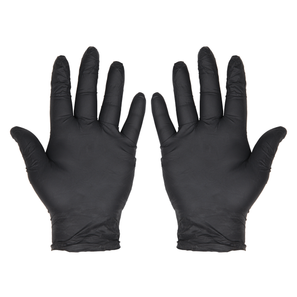 Sealey SSP60L ⏐ Extra-Thick Powder-Free Disposable Nitrile Gloves, Large - Pack of 100