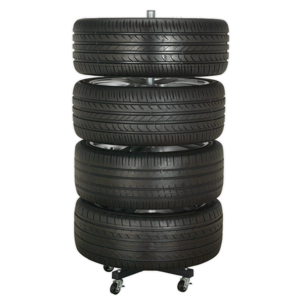 Sealey STR004COMBO ⏐ Wheel Storage Trolley with Cover 100kg Capacity