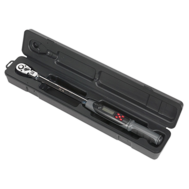 Sealey STW309 ⏐ Premier Flexi-Head Digital Torque Wrench with Angle Function 1/2"Sq Drive 20-200Nm