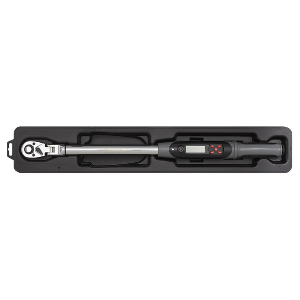 Sealey STW309 ⏐ Premier Flexi-Head Digital Torque Wrench with Angle Function 1/2"Sq Drive 20-200Nm