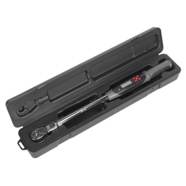 Sealey STW309 ⏐ Premier Flexi-Head Digital Torque Wrench with Angle Function 1/2"Sq Drive 20-200Nm