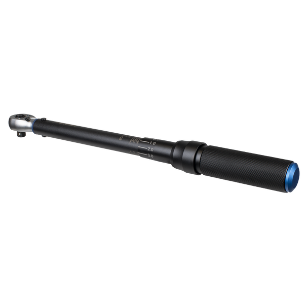 Sealey STW903B ⏐ Torque Wrench Micrometer 3/8"Sq Drive Calibrated 20-120Nm - Premier Black